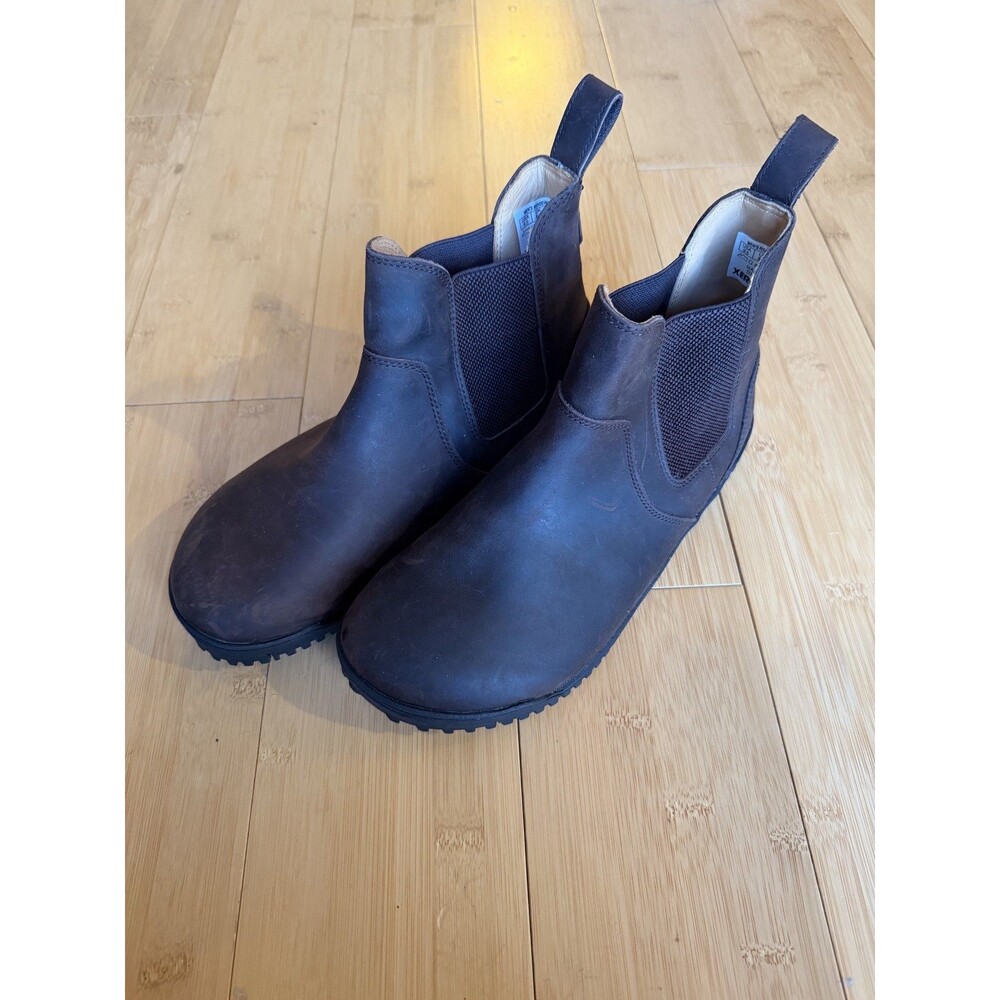 Xero Shoes Men's Ridgeway Chelsea Brown Sz 9.5 Leather Boots Barefoot Minimalist